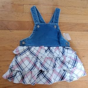 NWT Denim and Plaid Jumper